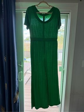 Emerald Green Short Sleeve Jumpsuit